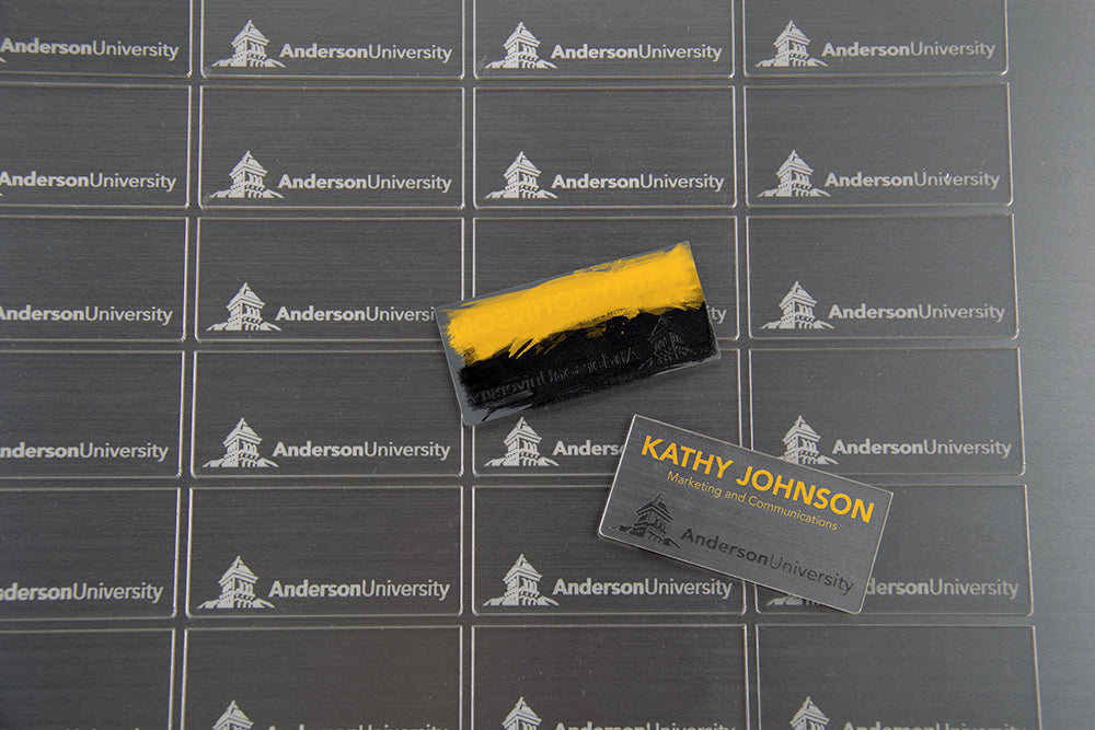 Engraving plate PMMA black/white