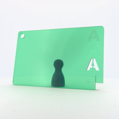 Acrylaat getint groen, 3 mm