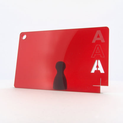 Acrylaat getint rood, 3 mm