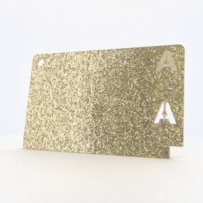 Acrylaat glitter goud, 3 mm