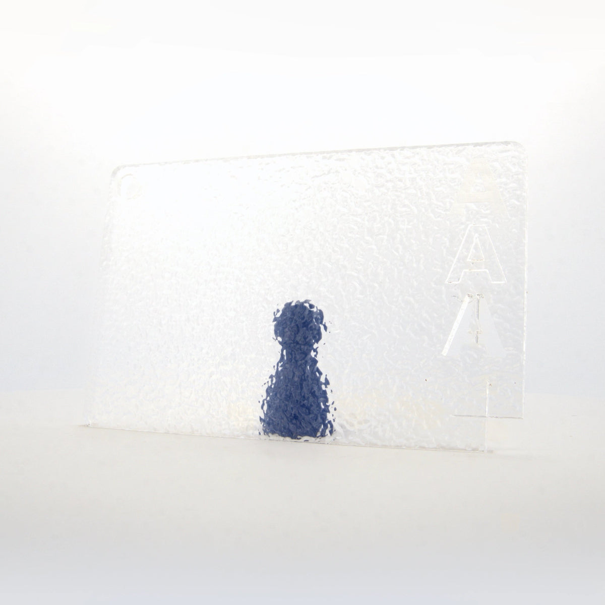 Clear water-textured acrylic