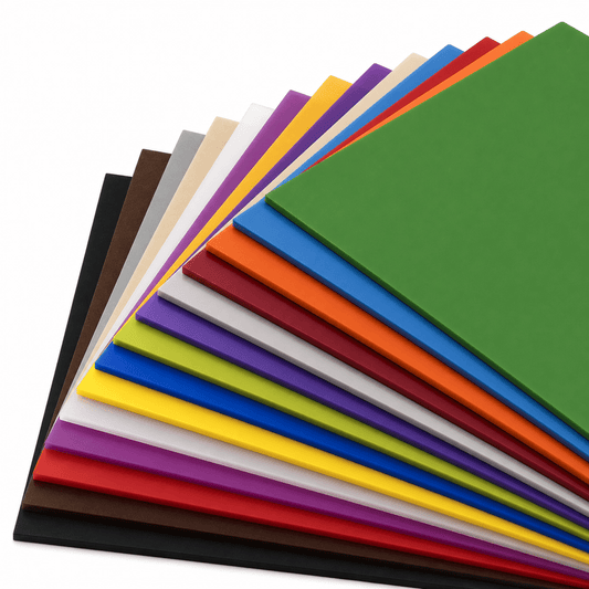Waaier van mat acrylaat in verschillende kleuren