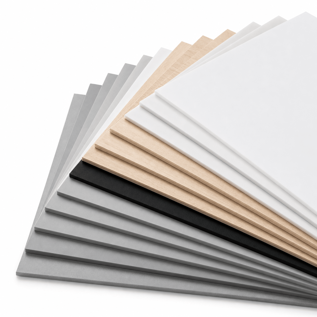 Waaier van plaatmaterialen uit de technische materialen voordeelbundel