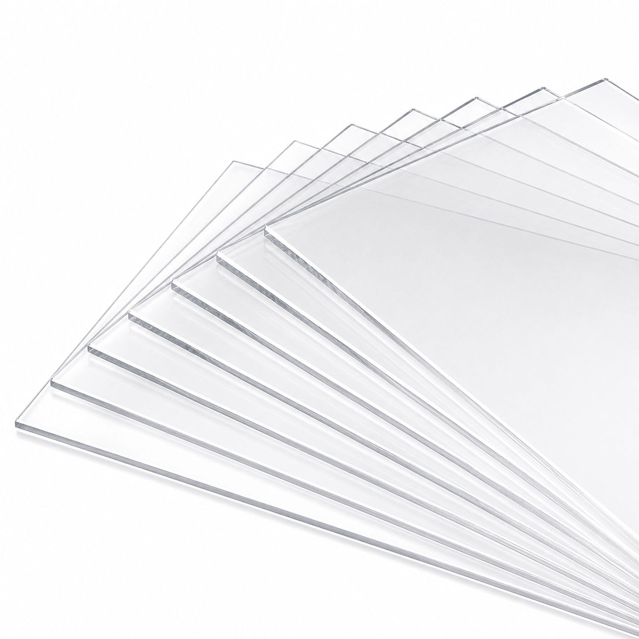Waaier van heldere transparante acrylaatplaten